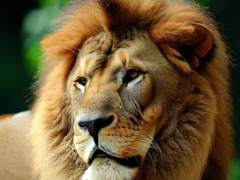È il secondo felino più grande del mondo dopo la tigre: Re Leone.