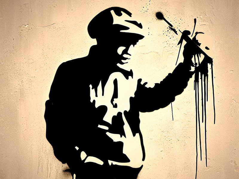 Banksy è inafferrabile per la tecnica che usa.