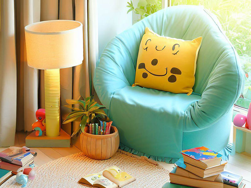 Scopriamo come organizzare un angolo lettura per bambini pratico e coloratissimo nella nostra casa.