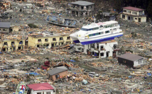 Esempio degli immani danni causati dallo tsunami dell'11 marzo 2011.