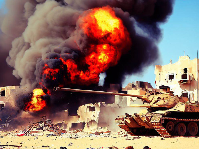 Il dramma della guerra in Libia.