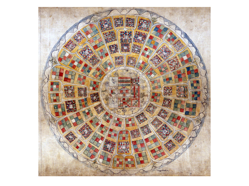Dipinto tibetano del XVI secolo che rappresenta Śambhala, conservato presso il Rubin Museum of Art di New York